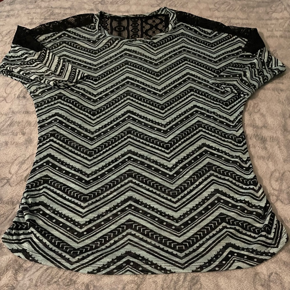 Lace shoulder top